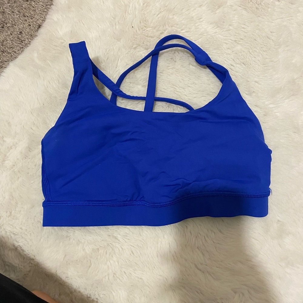 lululemon blue energy bra